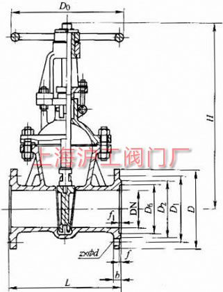 Z40H��Z40Y��Z40W �� PN40��PN63 ���Шʽ�l�y���μ��Y(ji��)��(g��u)�ߴ�ʾ��D