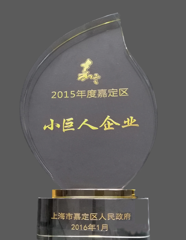 2015年度嘉定區(qū)小巨人企業(yè)獎(jiǎng)杯-上海滬工閥門(mén)廠